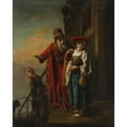 thumbnail image 3 of Nicolaes Maes 20x24 Black Modern Framed Museum Art Print Titled - Abraham Dismissing Hagar and Ishmael (1653), 3 of 5