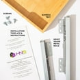 thumbnail image 6 of Bamboo Wooden Pull out Cabinet Organizer - 17"W x 21"D, Bamboo Tray and Heavy Gauge Metal Rails, Fits 18.25" Cabinet Opening, 6 of 12