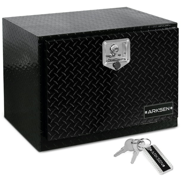 ARKSEN 24 Inch Aluminum Diamond Plate Tool Box Pickup Truck ATV