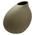 thumbnail image 4 of Bergamo Art 7 Inch Wide Modern Ceramic Vase for Flowers in Beige, 4 of 5
