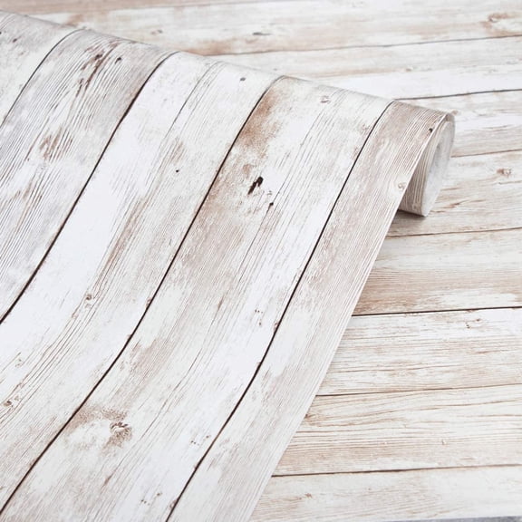 UMIGGEE Wood Wallpaper 17.7" x 511.8" Peel and Stick Wallpaper Brown Vintage Self-Adhesive Wallpaper Home Decorative Contact Paper Wall Covering Vintage Wood Panel Film Old Furniture Renovation