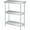 Silver-14"x24"+ Leg, variant on Stainless Steel Table 3-Tier Metal Prep Table with 2 Undershelf & Gloves Utility Workstation for Restaurant,Hotel,Laundry,Garage,Indoor, Outdoor, BBQ