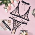 thumbnail image 2 of Gibobby Conjuntos de bragas de encaje Body de Camisola Sexy con Cordones y Espalda Abierta con Panel de Malla para Mujer Lencería Sexy de San Valentín Body Encaje(Negro, XG), 2 of 5