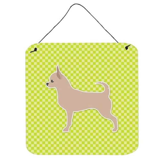 Chihuahua Checkerboard Green Wall or Door Hanging Prints
