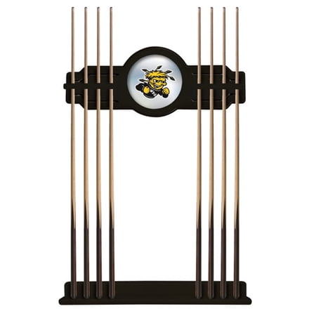 Wichita State University Solid Wood Cue Rack with a Black Finish