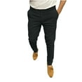 thumbnail image 2 of BLCHUNen Dress Pants for Men Flat Front Quick Drying Breathable Elastic Waist Casual Office Work Business Sweatpants, 2 of 5