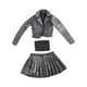 thumbnail image 5 of Conjunto de chaqueta corta, falda plisada y top de tubo a escala 1/6 Conjunto de traje corto en miniatura Gris negro, 5 of 9