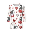 thumbnail image 2 of Holiday Tops for Women 2024 Loose 3/4 SleeveScoop Neck Soft Long Sleeve T Shirt Women, 2 of 4
