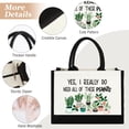 thumbnail image 3 of Bolsa de lona GevGuxLuo para mujer, regalo para amantes de las plantas, 3 of 6