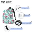 thumbnail image 3 of Bingfone Flamingo Print Canvas College Laptop Backpack, Large Capacity Lightweight College Bookbag Casual Daypack-Medium, 3 of 5