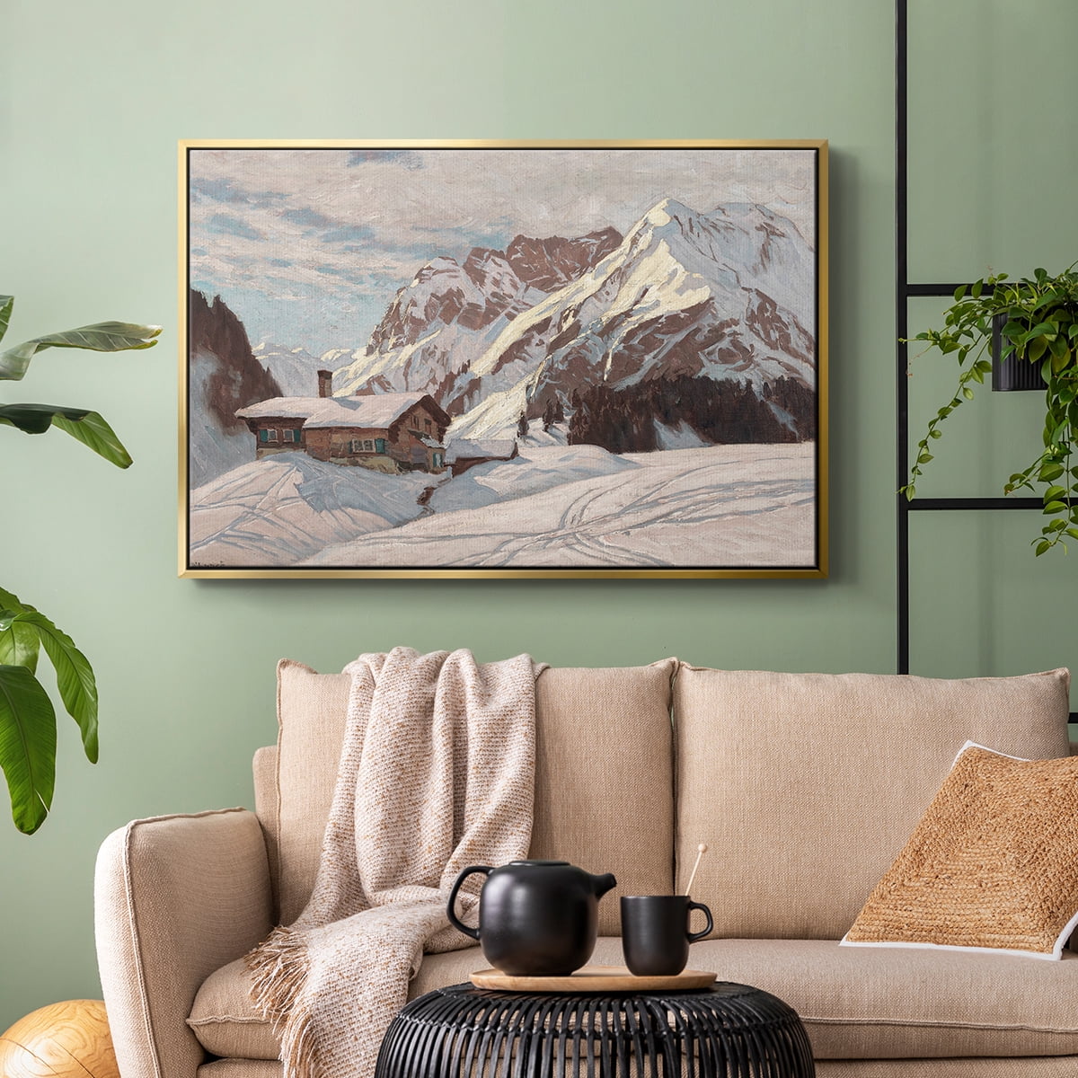 Vintage Landscape-CLXIII By Wexford Home Framed in Gold Wood Gallery Wrapped Canvas 17 in. x 25 in.