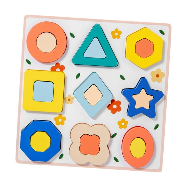 Wooden Jigsaw Puzzles Children Early Education Learning Toy Montessori Toy for 1 Shape