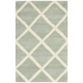 thumbnail image 2 of SAFAVIEH Chatham Isaac Geometric Diamonds Wool Area Rug, Grey/Ivory, 6' x 9', 2 of 9