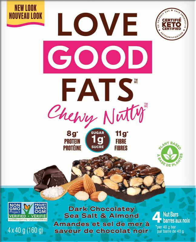Chewy-Nutty Amandes et sel de mer a saveur de chocolat noir