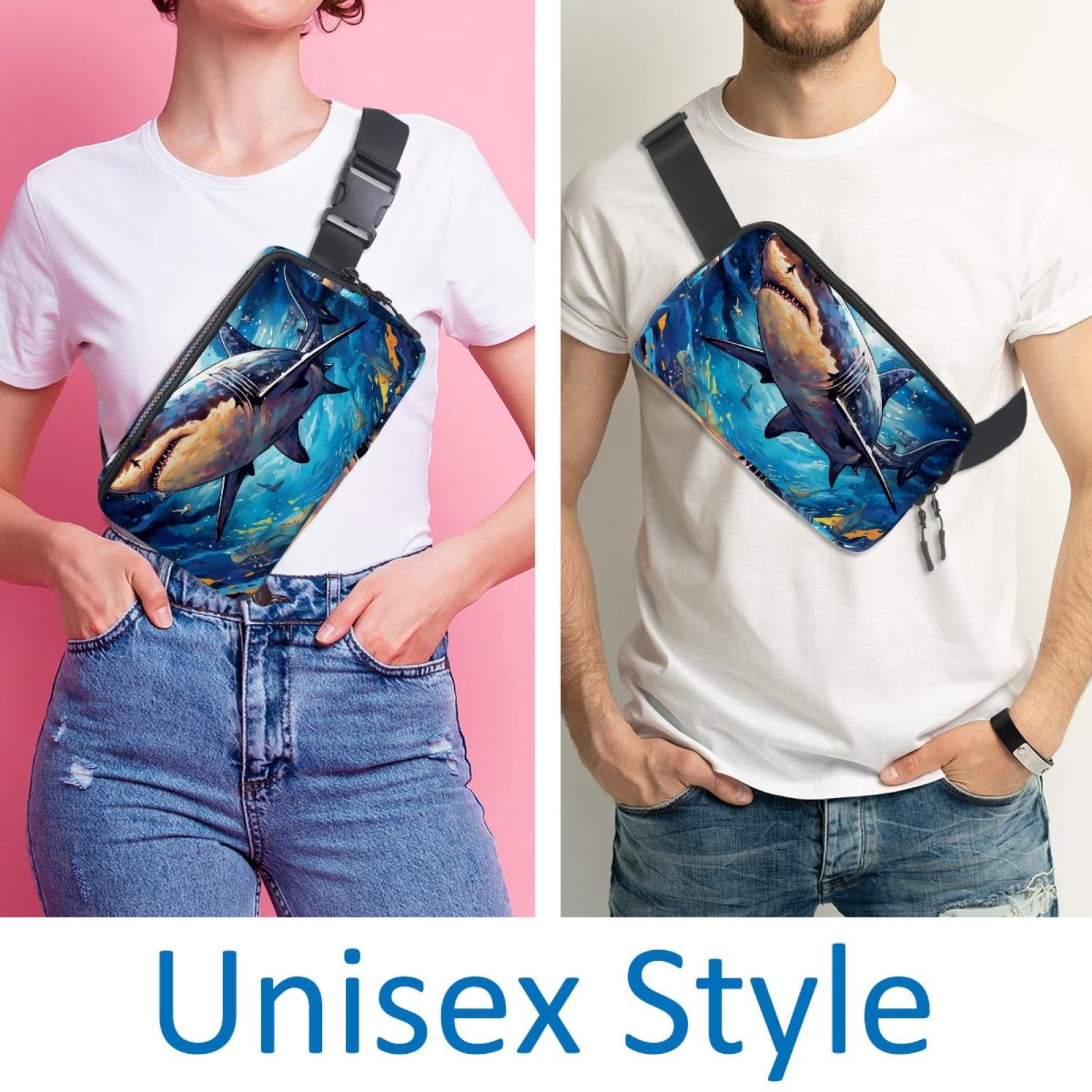 Star Shark Running Belt Waist Bag Fanny Packs, Lightweight Adjustable with Extension Strap, Unisex