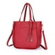 thumbnail image 3 of Pack de 2 bandoleras Soledad de piel con flecos para mujer Rojo + negro, 3 of 5