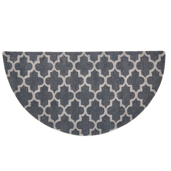 UniFlame Hand Tufted Gray Area Rug, 44 in. L x 22 in. W, 100% Wool