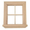 thumbnail image 1 of Mini Window Frame Beige Wood Style Mini House Window 1Pack 3.9In, 1 of 6