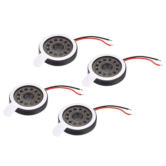 1W 8 Ohm 16mm Dia Audio Speaker with Wire for Electronic Projects 4PCS