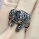 thumbnail image 1 of Lindo anillo de koala ajustable en 3D, anillo de animal de koala con apertura vintage, anillo de panda de koala artesanal para mujeres, niñas y adolescentes, 1 of 5