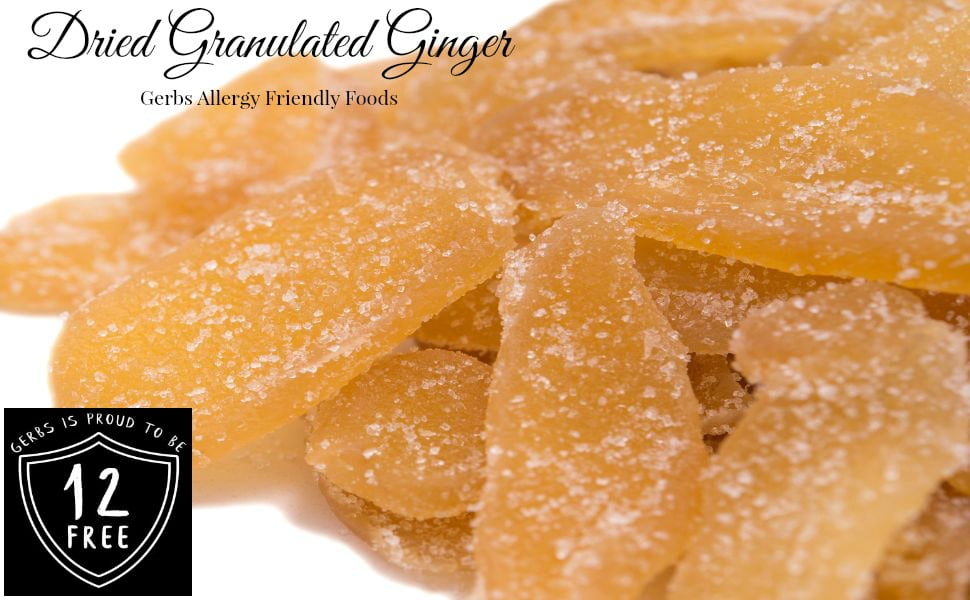 Dried Granulated Ginger by Gerbs - 2 LBS - Unsulfured - Top 14 Food Allergen Free & NON GMO