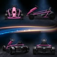 thumbnail image 6 of Aosom 24V 8.1 MPH Drifting Electric Go Kart with Slow Start, Music, Horn, Safety Belt for 8-12 Years, Pink, 6 of 9