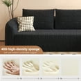 thumbnail image 5 of 111" L Shaped Modern Modular Sectional Curved Sofa, Minimalist Style Comfy Cloud Couch for Living Room Apartment, No Assembly Required Boneless Couches (Black,Right Facing Chaise), 5 of 7