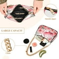thumbnail image 4 of Ryvnso Flamingo Tropical Flowers Womens Chain Shoulder Bag Tote Handbags Clutch Hobo Purse with Zipper for Travel, 4 of 7