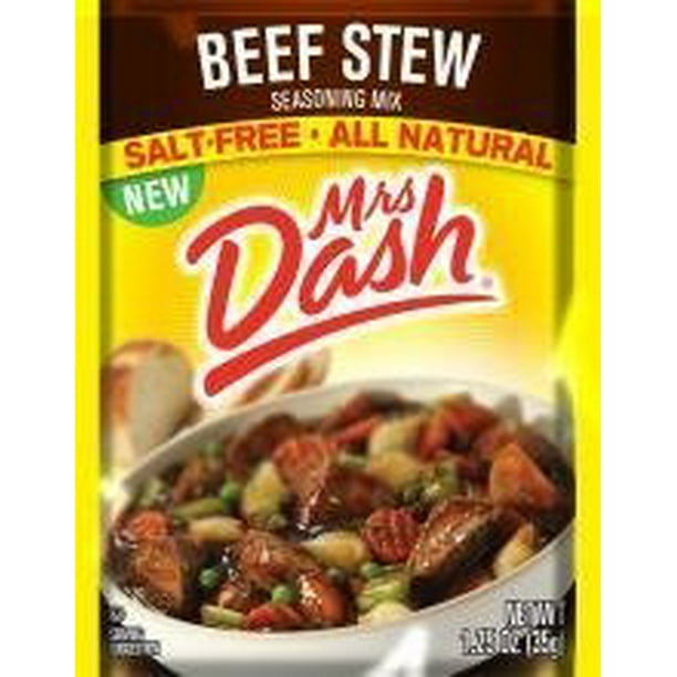 Mrs Dash Salt Free Beef Stew Seasoning Mix (1.25 oz Packets) 4 Pack