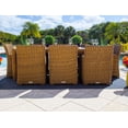 thumbnail image 6 of Malmo 9-Piece Resin Wicker Outdoor Patio Furniture Dining Table Set In Natural w/ Dining Table and Eight Chairs (Full-Round Natural Wicker, Sunbrella Canvas Charcoal), 6 of 10