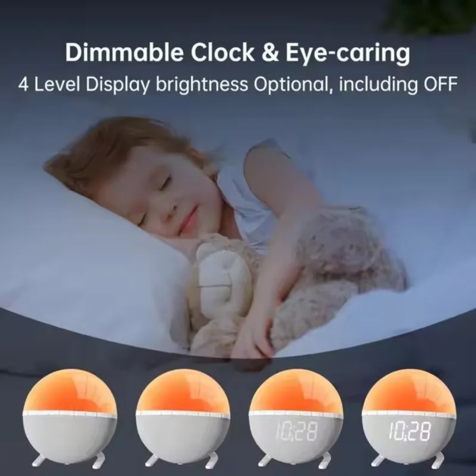 Digital alarm clock, LED alarm clock, with large LED display screen and adjustable brightness, suitable for bedrooms, offices and living rooms