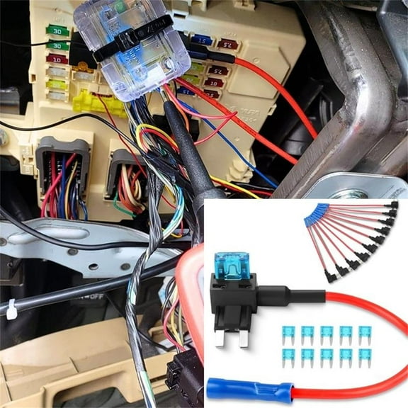 Nilight Fuse Holder Add-a-circuit Fuse TAP Adapter Mini ATM APM Blade Fuse Holder-10 Pcs