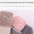 thumbnail image 4 of Guantes de punto con pantalla táctil para mujer, guantes de terciopelo antideslizantes cálidos de otoño e invierno, guantes de lana gruesos de estilo coreano para hombres y mujeres, 4 of 5