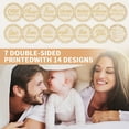 thumbnail image 4 of Usmilegift Floral Wooden Brown Baby Monthly Milestone Marker Photo Props, 7 Pieces, 4 of 6