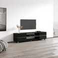 thumbnail image 3 of Bono 01 TV Stand for TVs up to 80", Modern High Gloss 71" Entertainment Center, TV Media Console with Storage Cabinets, 3 of 5