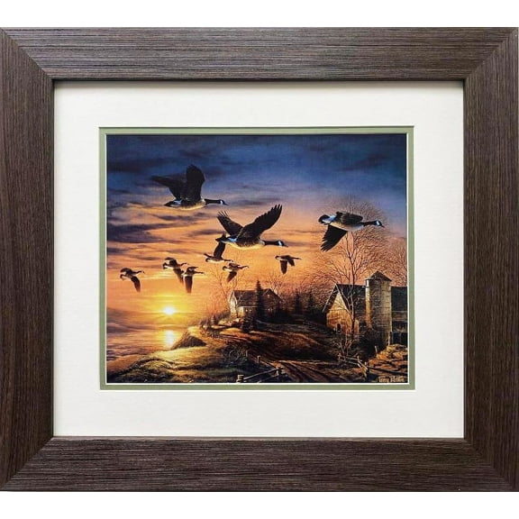 Terry Redlin "Sundown" CUSTOM FRAMED Rural America Art Print Generic