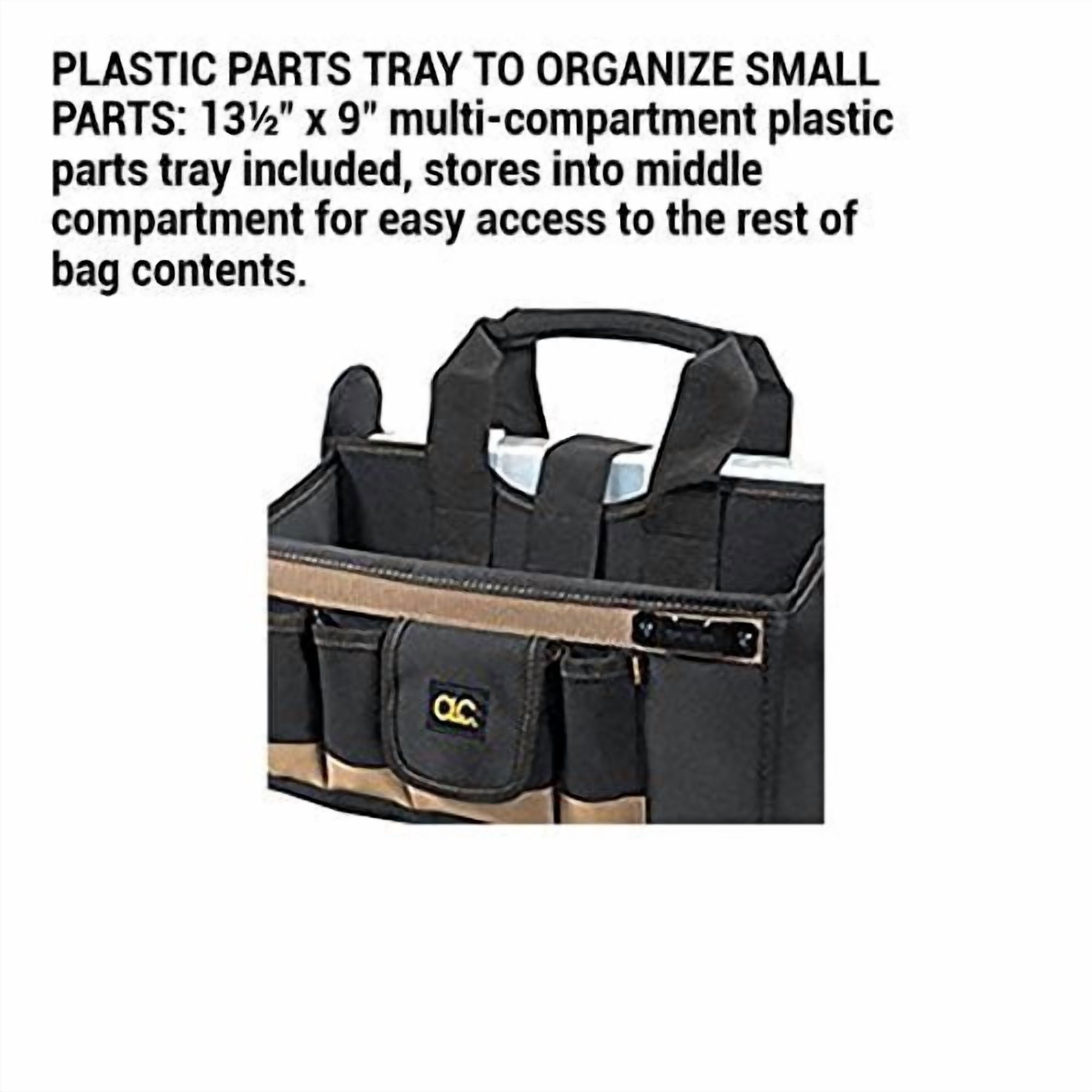 CLC Custom Leathercraft Custom LeatherCraft 1529 16-Pocket, 16-Inch Center Tray Tool Bag — Interior & Exterior Use, Professional Finish