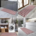 thumbnail image 2 of Red Black White Checkered Pattern Kitchen Rug Mat,Kitchen Runner Rugs Non Skid Washable,Decorative Kitchen Floor Mats for Kitchen,Sink,Laundry,17"X47", 2 of 5