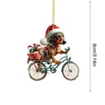 thumbnail image 2 of 2D Acrylic Christmas Tree Car Hanging Ornament Cute Backpack Accessory Decorative Pendant For Rearview, 2 of 6