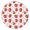 White Cow Strawberry, variant on White Cow Dot Pattern Round Fitted Tablecloth with Elastic Edge,Dining Table Cover Waterproof,Outdoor Round Tablecloth for Camping,Dining,Indoor and Outdoor