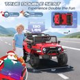 thumbnail image 6 of VIBESPARK 24V 2-Seater XL Ride on Toys with Remote Control for Toddlers, 7AH Battery Powered Ride on Electric Truck Car for Kids w/ Bluetooth, FM Radio, Colored Lights, MP3, Spring Suspension, Red, 6 of 7