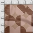 thumbnail image 2 of oneOone Cotton Poplin Brown Fabric Geometric Abstract Polka Sewing Fabric By The Yard Printed Diy Clothing Sewing Supplies 42 Inch Wide, 2 of 4