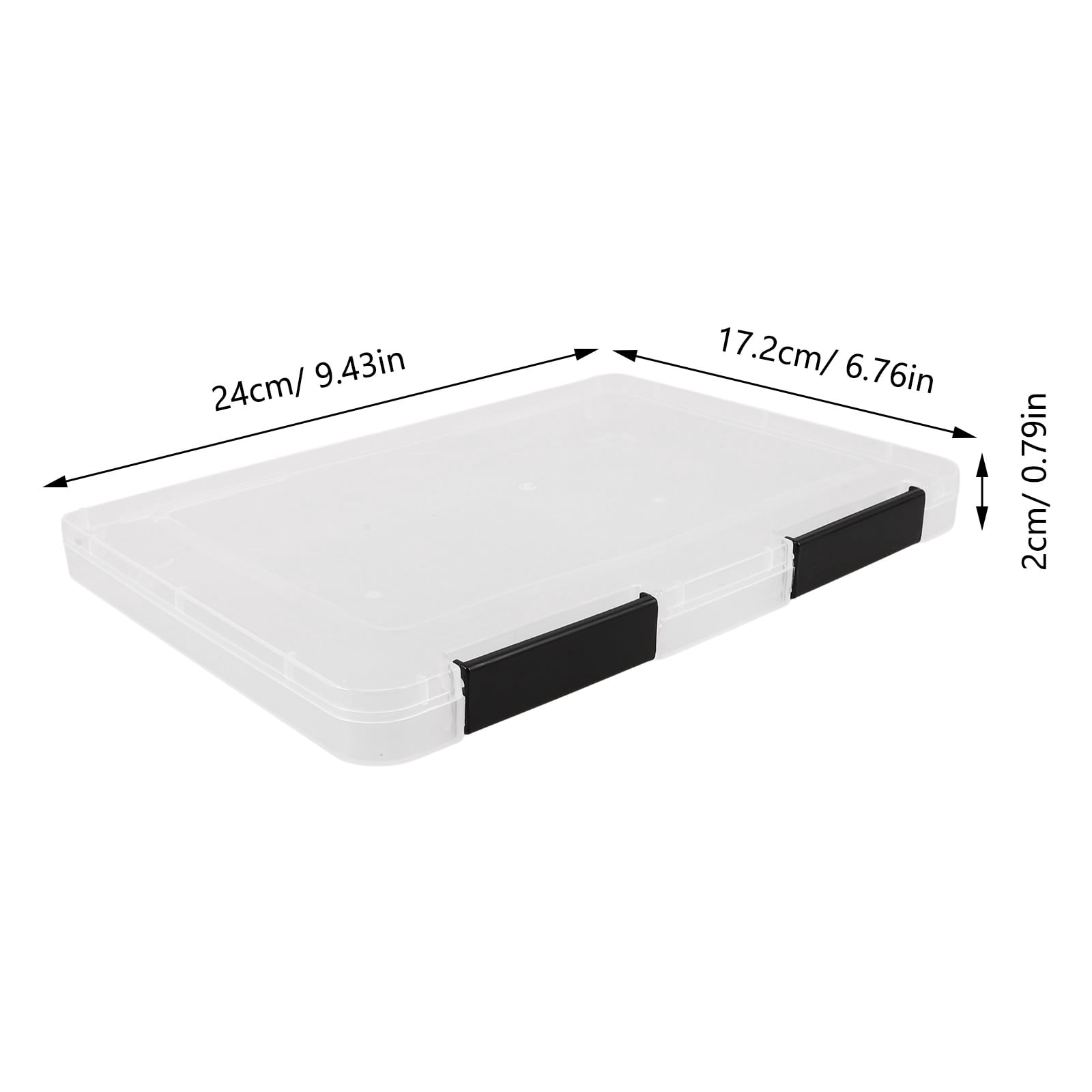 WHAMVOX  4 Pcs Cards Organizer Portable Document Storage Container Transparent Office Work