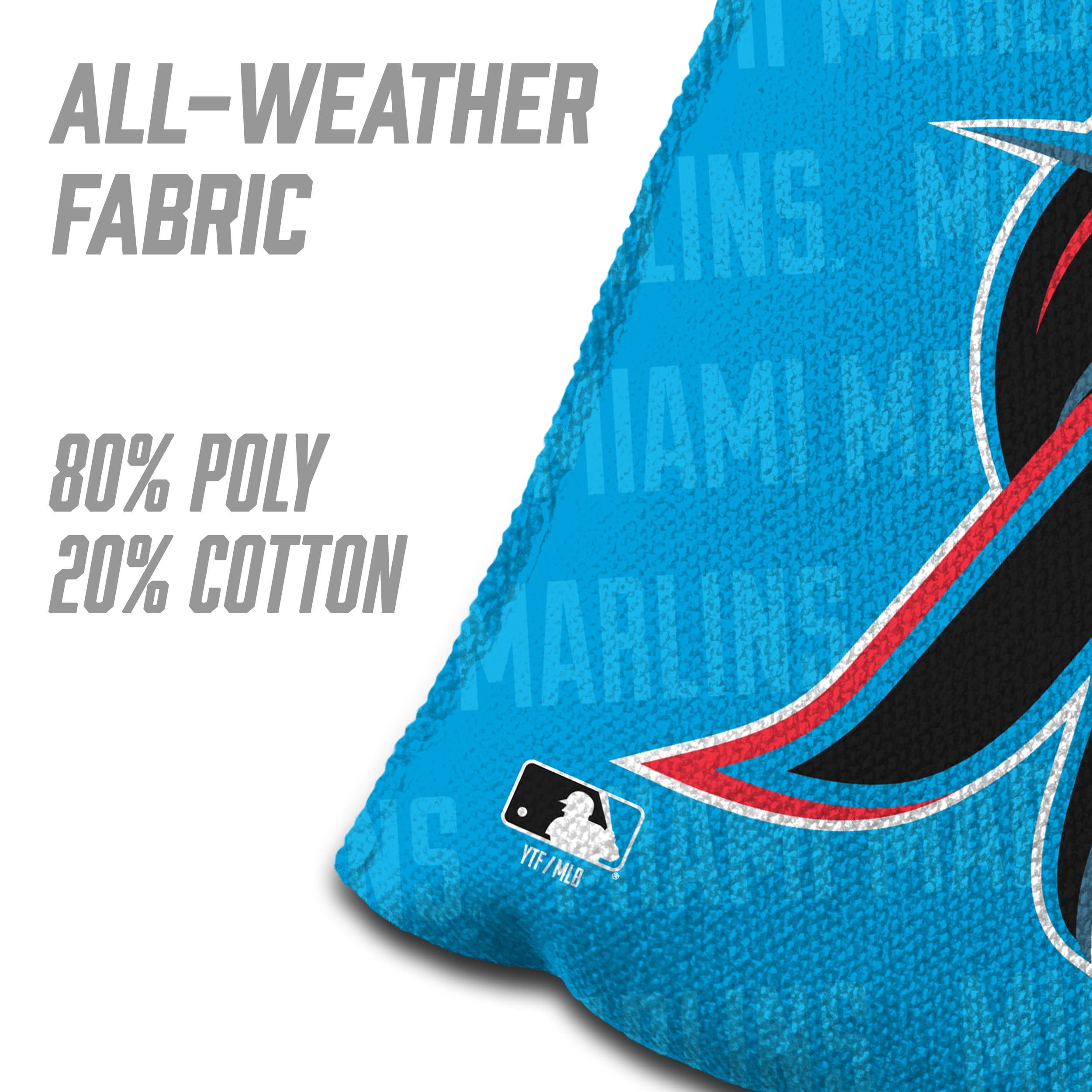 MLB Miami Marlins Cornhole Bags - 4PK - Teal