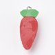 thumbnail image 2 of Handmade Polymer Clay Pendants with Iron Findings Carrot Platinum Red 36x14.5x9mm Hole: 2mm, 2 of 2