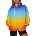 thumbnail image 1 of Timegard Long Sleeve Tops for Women Hoodies Sweatshirts Gradient Color Fall Loose Comfy Pullover Tops, 1 of 5