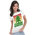 thumbnail image 3 of Earth Day Think Green Nature Lovers Womens Slim Fit Graphic Tee Brisco Brands X, 3 of 5