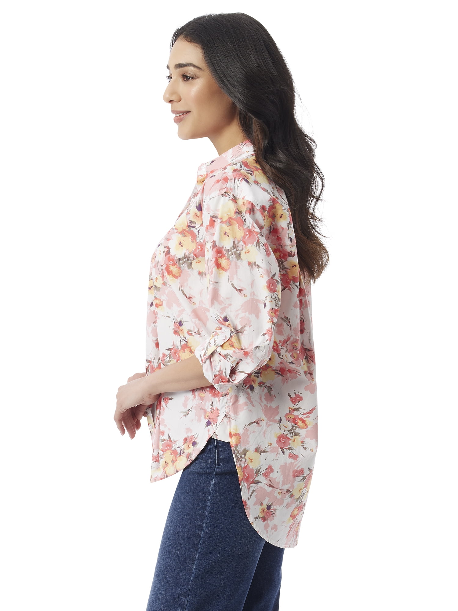 Gloria Vanderbilt Swan Series Women's Amanda Oversized Shirt, Sizes S-XXXL