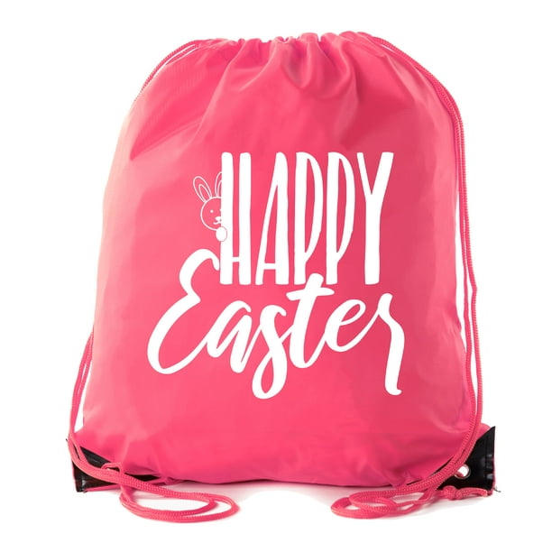 Mato & Hash Easter Basket Bags, Bulk Drawstring Backpacks, Party Favor Goody Bags for Easter