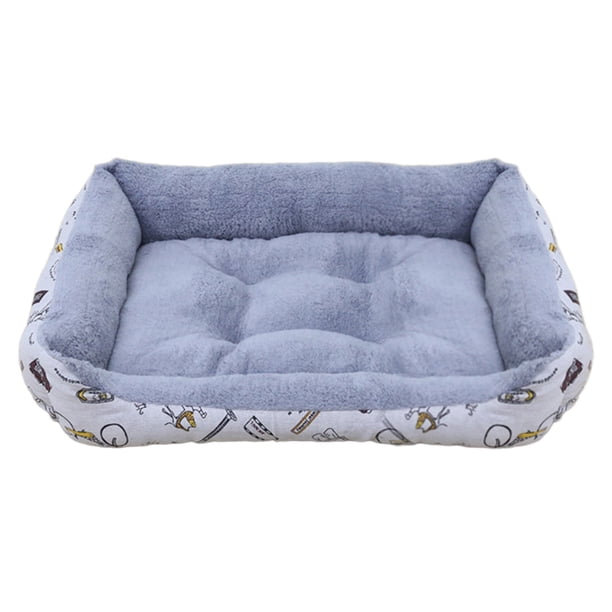 Sofa Vama Ropa de Cama Cama rectangular para mascotas, para gatos y perros, extra gruesa, cálida, con cojín de felpa, suave, para uso en interiores y exteriores. for Navideño